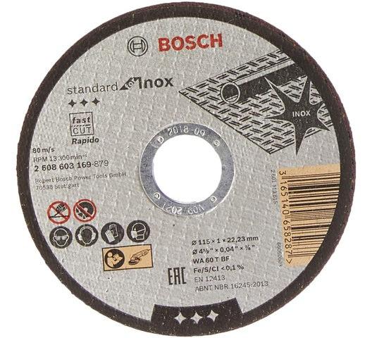 Bosch Standard for INOX & Metal straight cutting disc, 115 mm, 22.23 mm, 1,0 mm (2608619383*)