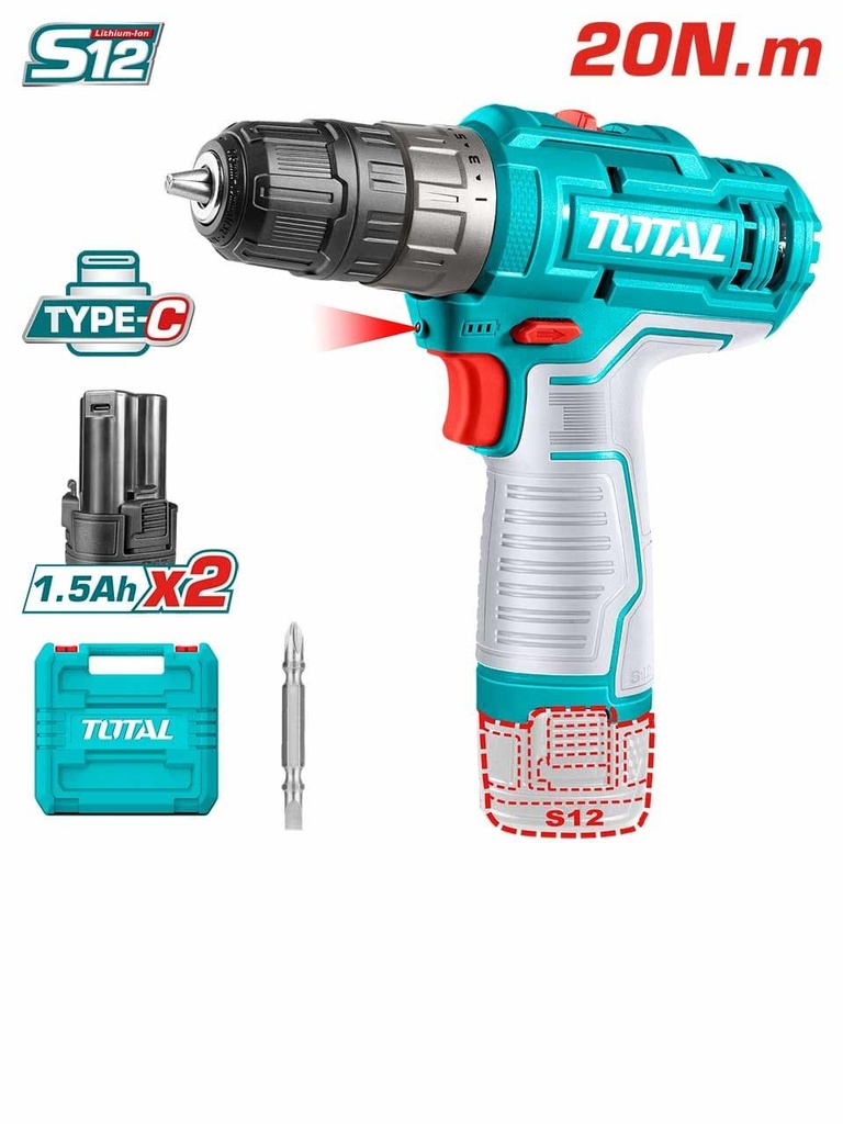 Total TIDLI12202  Cordless Impact Drill
