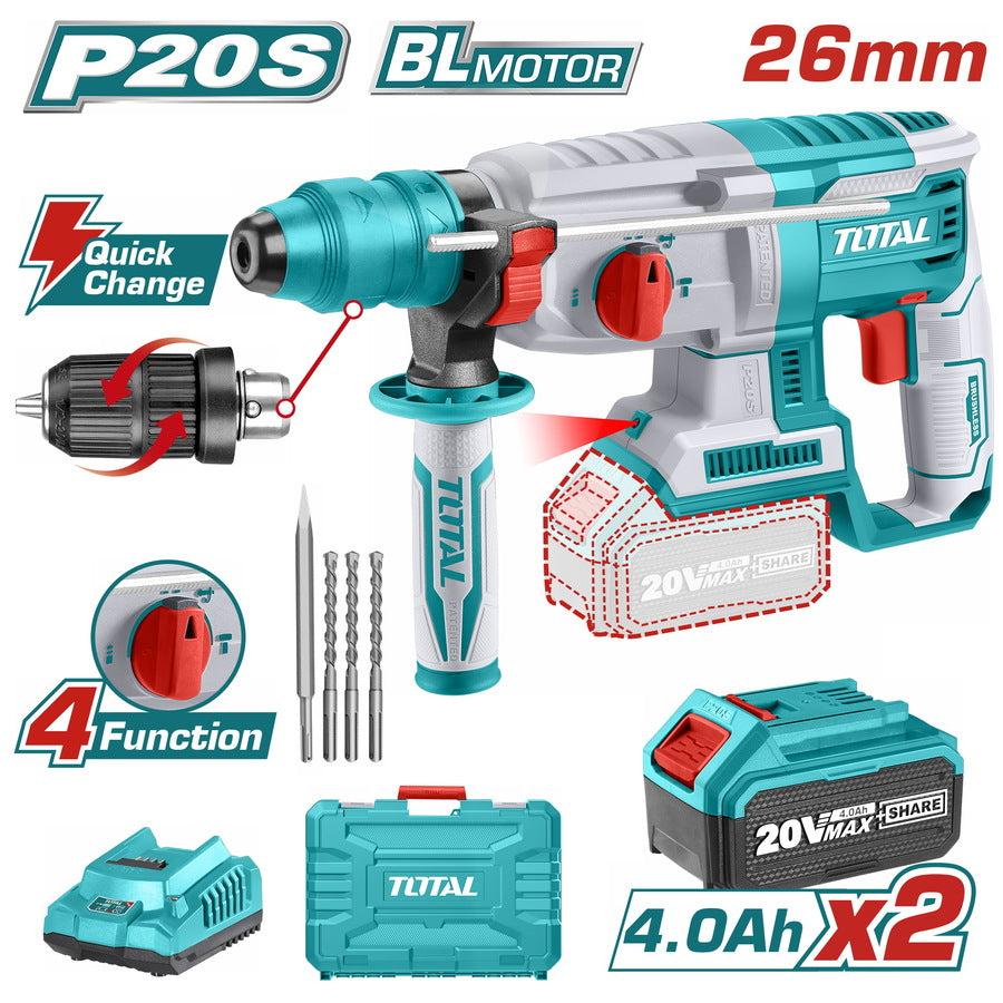 Total TRHLI202289 20V Lithium-Ion Rotary Hammer