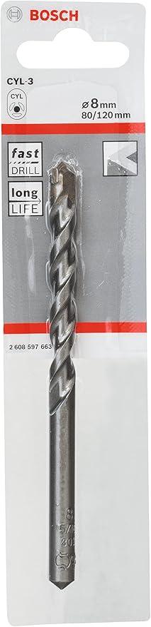 Bosch CYL-3 concrete drill bits  8 x 80 x 120 mm, d 7,5 mm