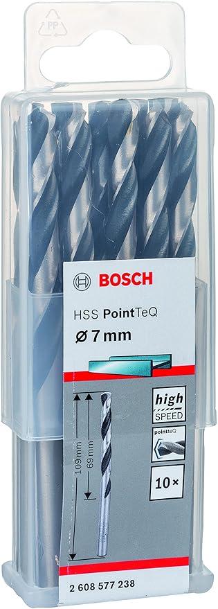 Bosch DIN 338 HSS PointTeQ Metal Drill Bits 7 x 69 x 109 mm (10pcs) (2608577238)