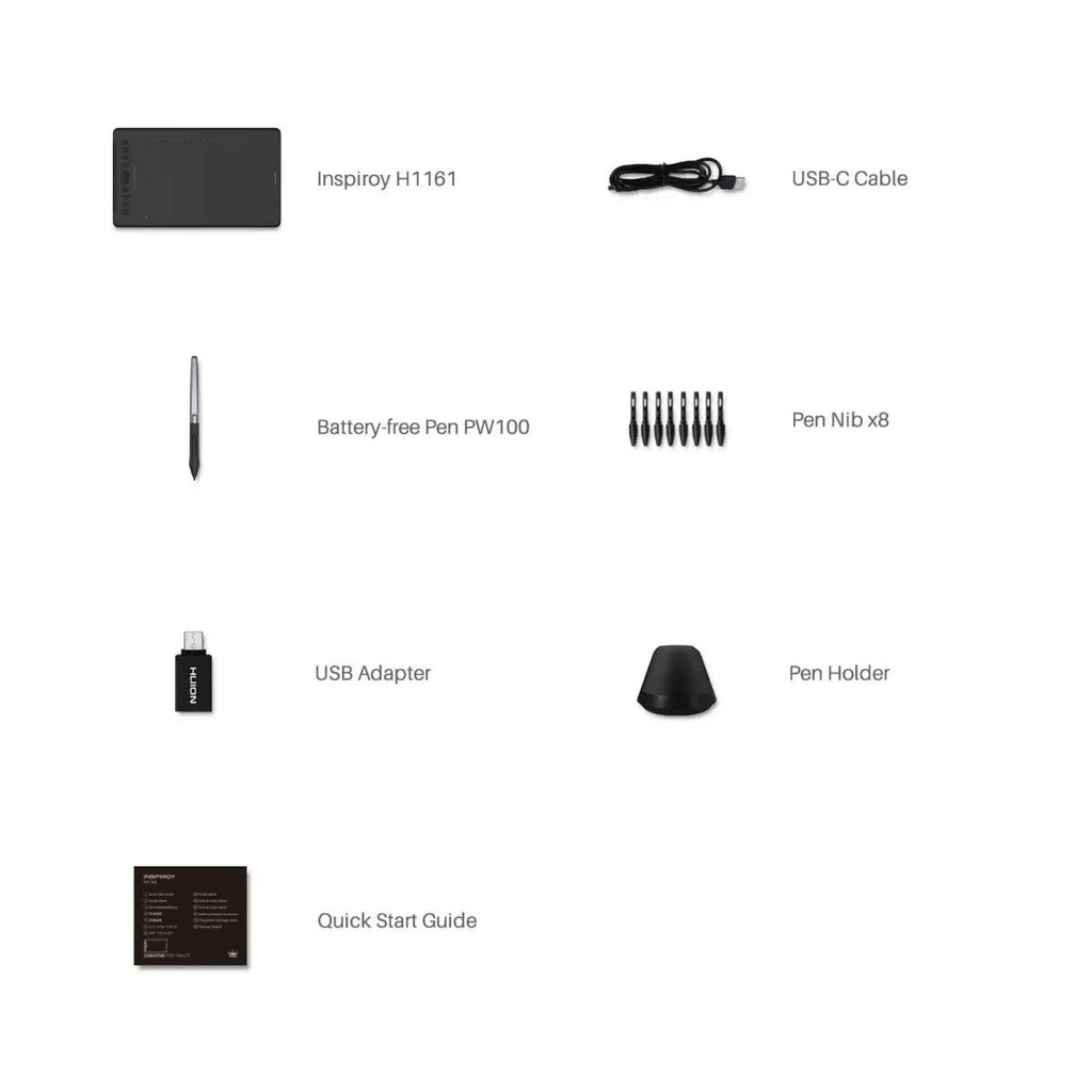 Huion Inspiroy H1161 graphic drawing  tablet (11X6.88 inches)