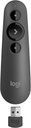 Logitech R500s Laser Presentation Remote, Graphite, 910-005843 – Wireless Presenter with Red Laser Pointer for Slideshows & Professional Presentations