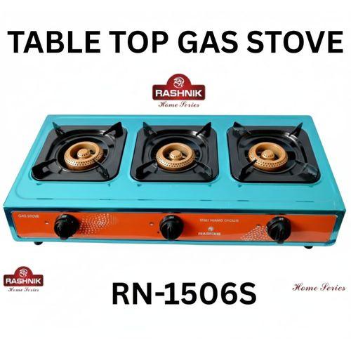 Rashnik RN1506S 3 Burner Table Top Gas Stove - Provides efficient multi-burner cooking for faster meal preparation, making it ideal for everyday home kitchen use