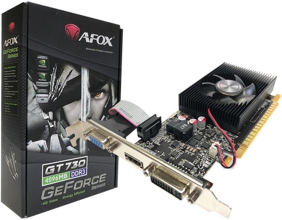 Afox Nvidia Geforce GT730 4GB DDR3 Graphics Card- (PCI-E 2.0, DDR3, VGA/DVI/HDMI) Graphic Cards - AF730-4096D3L7-V8