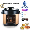 Nunix PC-03 6L Electric Pressure Cooker – Heavy Duty Multifunctional Smart Cooking Appliance for Home Kitchen, Meal Preparation, and Efficient Everyday Cooking