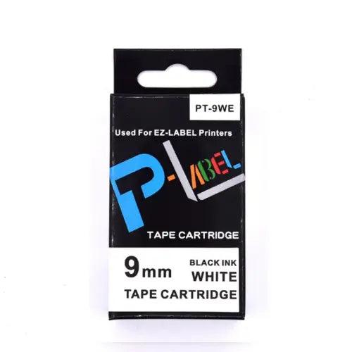 [PT-9WE-ES-MT] Casio PT-9WE Black on White Cartridge – Ensures clear, high-contrast labeling for easy organization and everyday use