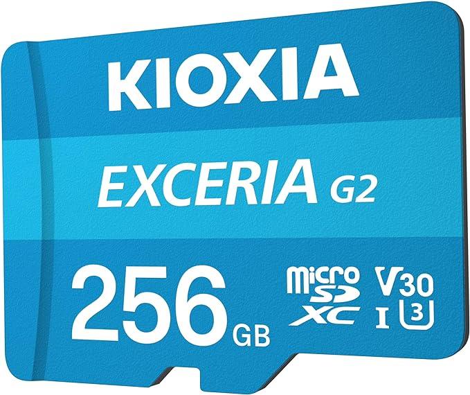 KIOXIA Exceria G2 256GB MicroSDXC, UHS-I Memory Card - LMEX2L256GG2