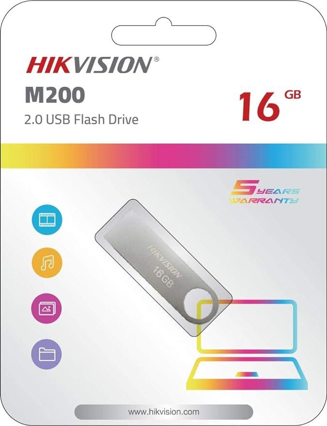 HikVision 16 GB Flash Disk USB2.0 (HS-USB-M200s) – Metallic