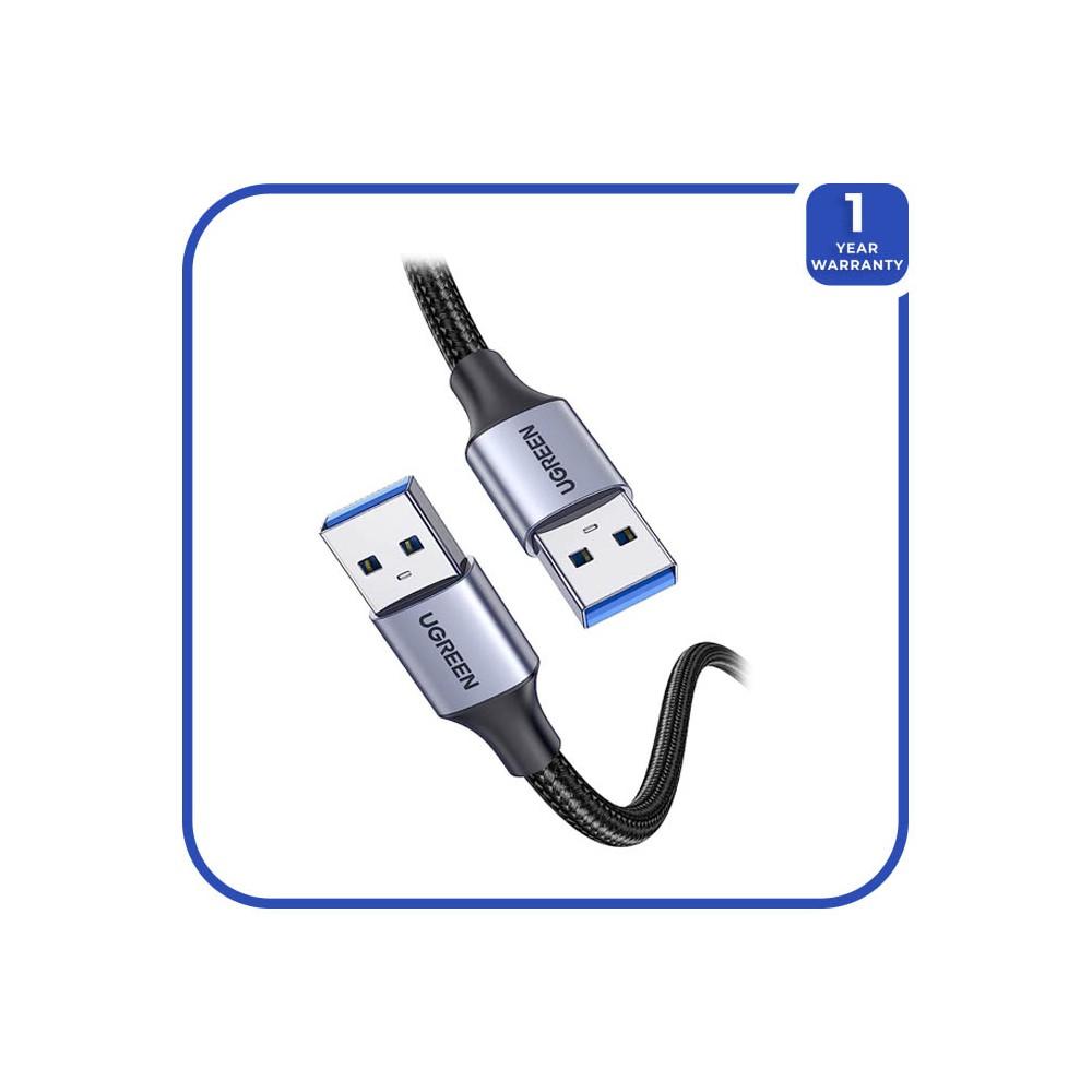 UGREEN USB-A Male to USB-A Male USB 3.0 Alu Case Braided Cable  - US373(UG-80791)2M