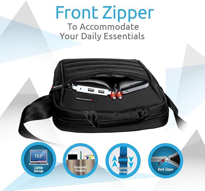 Promate 13.3 Inch Heavy Duty Messenger Bag (Rebel-MB)