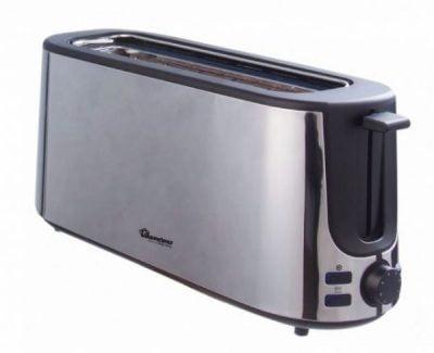 RAMTON RM/586 2-Slice Wide Slot Pop-Up Toaster – Stainless Steel, Fast Heating, Adjustable Browning, Extra-Wide Slots, Home & Kitchen Use