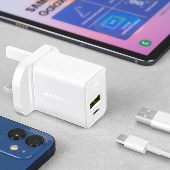 Micropack 33W Fast Charging Dual Ports Wall Charger (MWC-233PD)