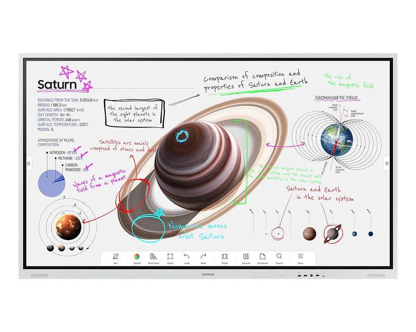 Samsung Flip Pro WM75B 75" 4K UHD Interactive Display – Professional Flip Pro 4K UHD Touchscreen Collaboration Display for Business, Education, and Conference Environments