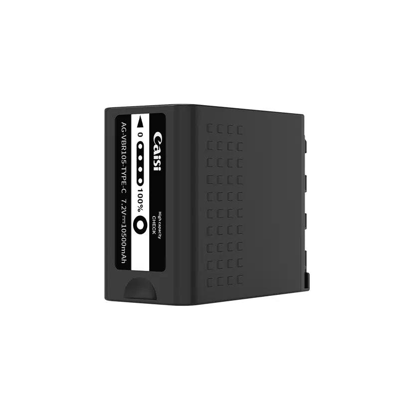 [CS-AG-VBR105-ES-OE] Caisi CS-AG-VBR105 Battery with USB-C / USB-ports for Panasonic Camcorders – Reliable power solution that ensures extended recording time and convenient charging for uninterrupted filming