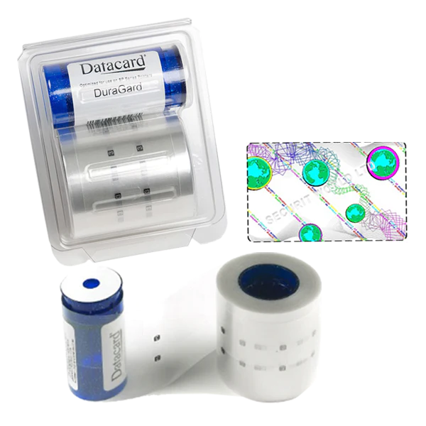 Entrust Datacard 508808-001 DuraGard OptiSelect Hologram Laminate ribbon For SD 460 - 0.6 mil, "Secure Globe" Full Card - 350 imprints