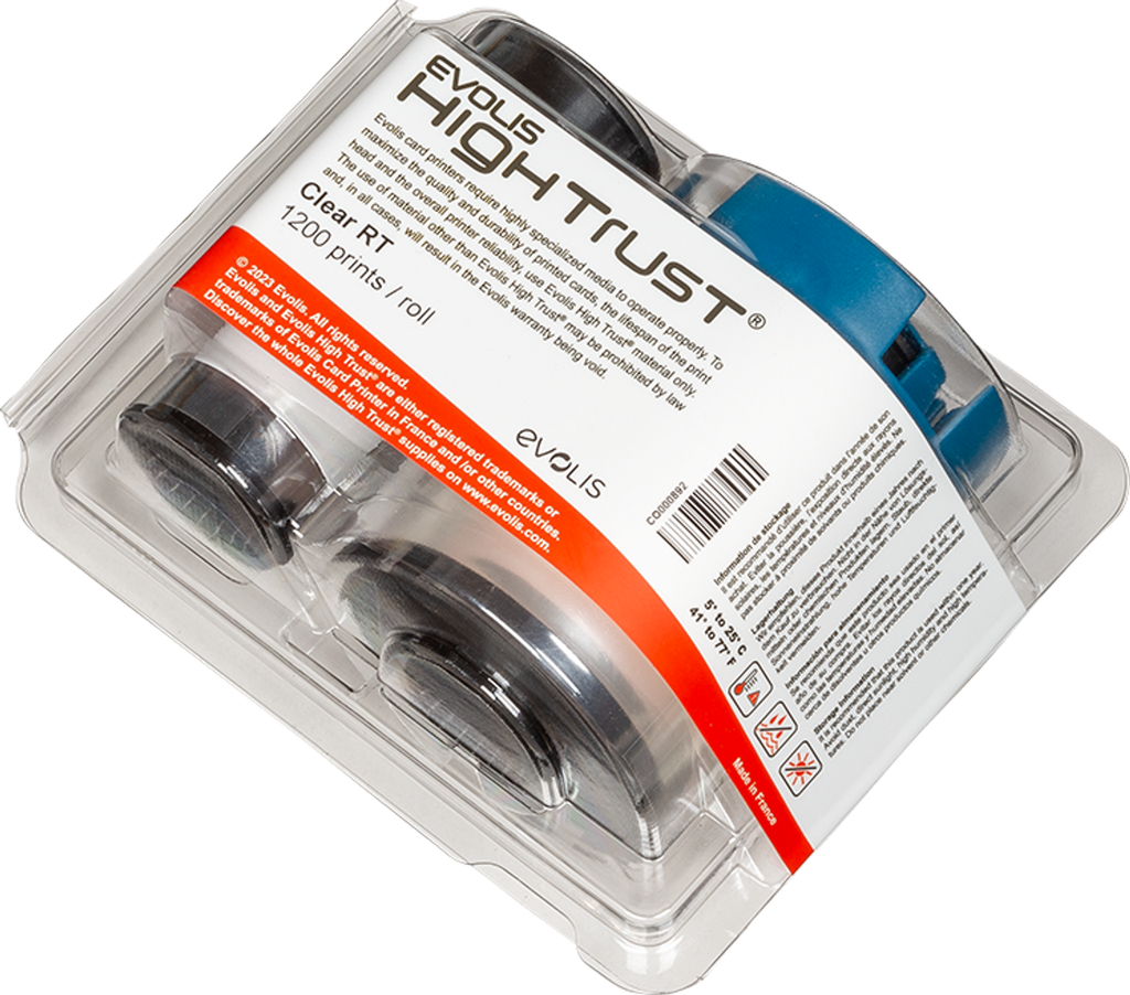 Evolis Clear Retransfer Film - RTCL100NAAA - 1200 Prints