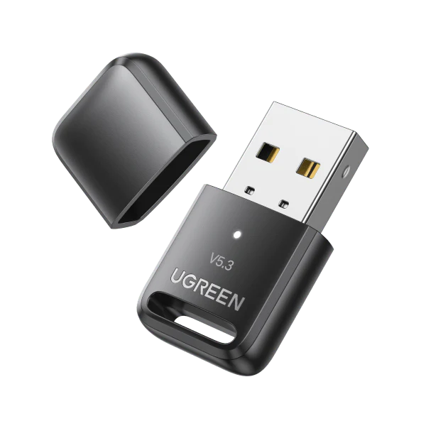 Ugreen V5.3 USB Bluetooth Adapter (CM591) - Bluetooth Dongle, Plug & Play for Windows 11/10/8.1, Bluetooth Transmitter & Receiver for keyboard/Mouse/Headphone/Speakers/Printer for PC Laptop, Plug