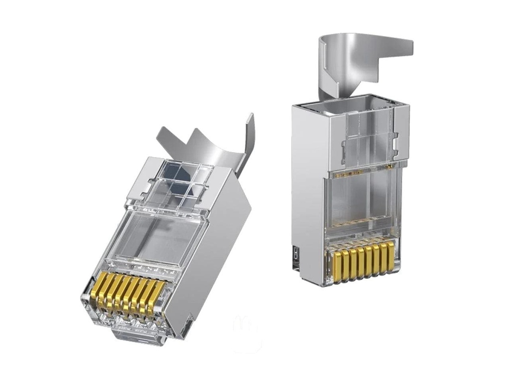 UGREEN NW111 Cat6 FTP RJ45 Modular Plugs 100-Pack UG-50248 – Shielded Ethernet Connectors for Solid & Stranded Cable, High-Speed Network Crimp Terminals