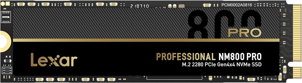 Lexar Professional NM800 M.2 2280 512GB NVMe Internal SSD (LNM800P512G-RNNNG) - Up to 7450MB/s Read, for PS5, Gamers and Creators