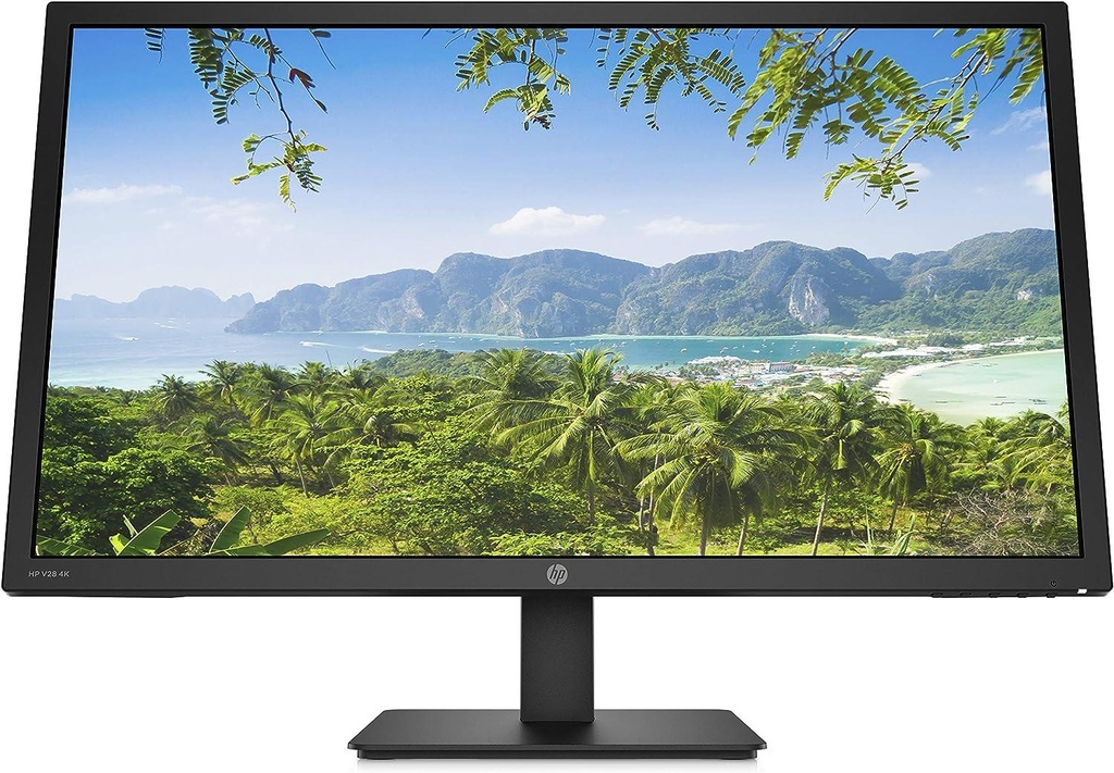 HP V28 4K Computer Monitor (8WH58AA) - with 28-inch Diagonal Display, 3840 x 2160 at 60 Hz, and 1ms Response Time - AMD Freesync Technology - Dual HDMI and DisplayPort - Low Blue Light