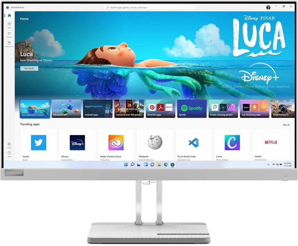 LENOVO L24E-40 23.8" Full HD 100Hz Monitor (67AAKAC3UK) - with AMD FreeSync, 4ms–14ms Response Time ,Low Bluelight Certified, Tilt Stand, HDMI 1.4, VGA, Audio Out