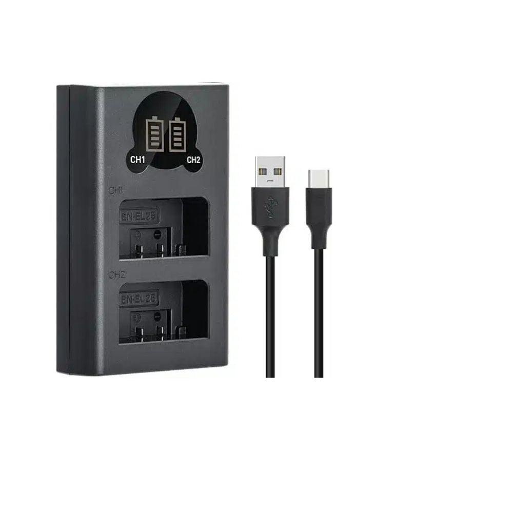 Caisi CS-LP-E8 Dual Battery Charger – Fast USB Charger for Canon EOS 550D, 600D, 650D, 700D Cameras