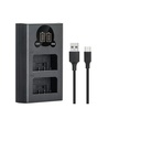 Caisi CS-LP-E8 Dual Battery Charger – Fast USB Charger for Canon EOS 550D, 600D, 650D, 700D Cameras