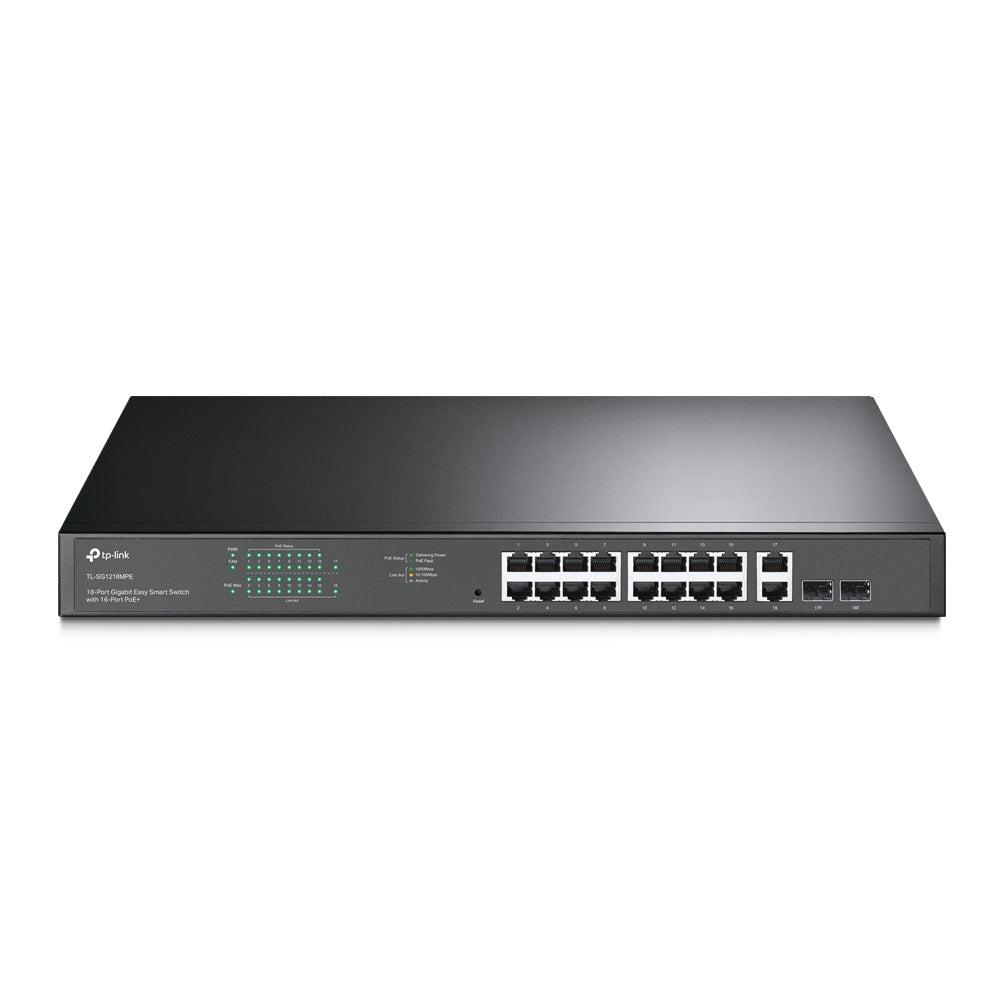 TP-Link TL-SG1218MPE 18-Port 10/100/1000Mbps Gigabit Easy Smart Switch with 16-Port PoE+