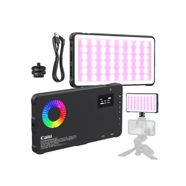 Caisi CS-L-C02 RGB LED Light Panel – Professional Adjustable Lighting Panel for Photography, Video Production, Streaming, and Studio Applications