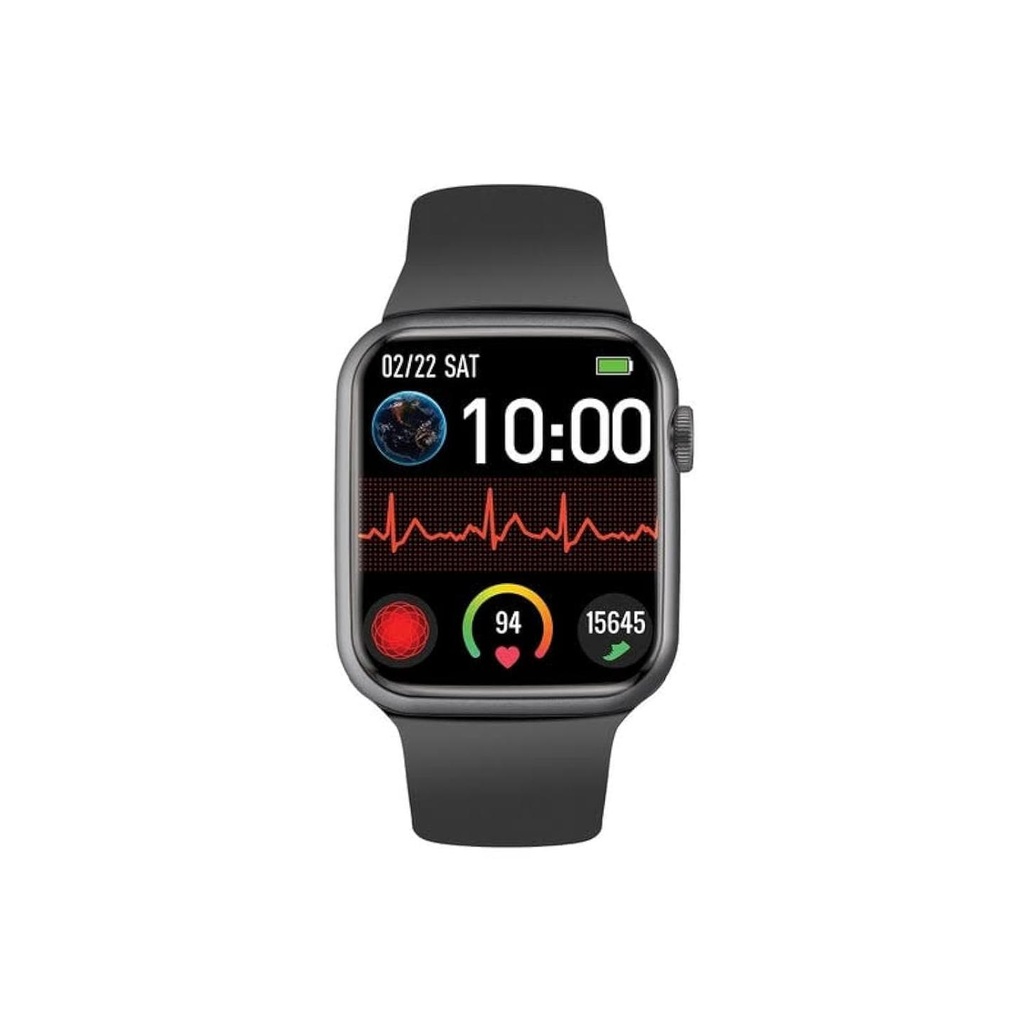 Promate Xwatch-B19 ActivLife Fitness Smartwatch = 1.9” Display Bluetooth Calling, IP67 Water Resistant, Voice Assistant, 15 Days Battery Life, 30 Sports Modes, Real-time HR Monitor, 100+ Watch Faces