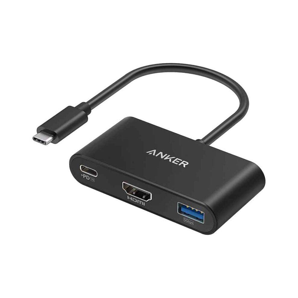 [A8339HA1-RM-AT] Anker A8339HA1 PowerExpand 3-in-1 USB-C Hub – Compact Multiport Adapter with HDMI, USB-A, and USB-C PD for Laptops, Workstations, and Professional Productivity