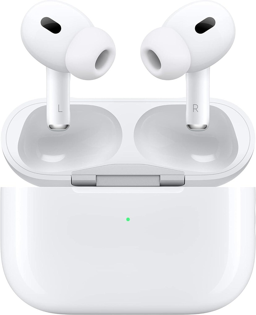 Apple AirPods Pro (2nd Gen) Wireless Earbuds - Up to 2X More Active Noise Cancelling, Adaptive Transparency, Personalized Spatial Audio MagSafe Charging Case (Lightning) Bluetooth Headphones for iPhone