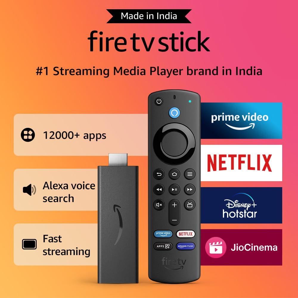 Amazon Fire TV Stick 3rd Gen Streaming Device - with Alexa Voice Remote (includes TV controls), HD streaming device