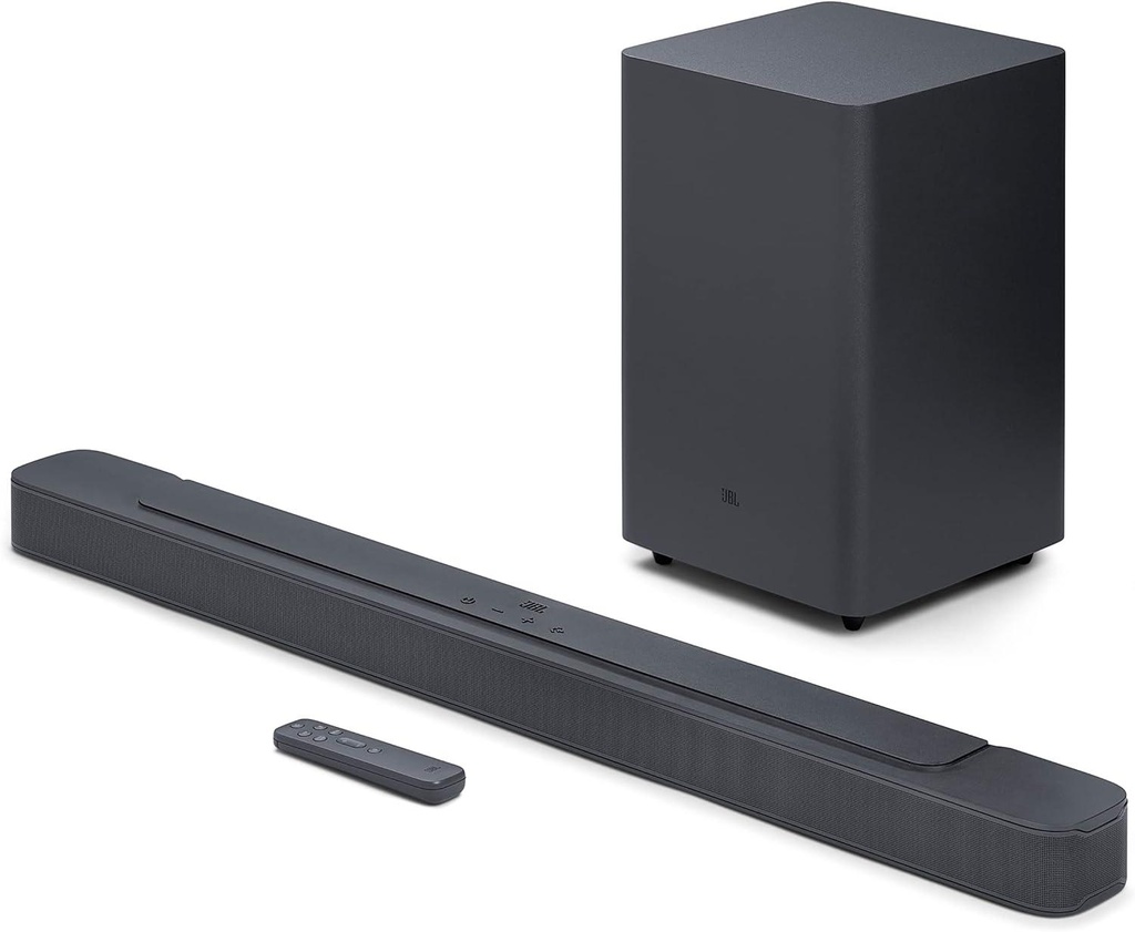 JBL 2.1CH BAR 2.1 Deep Bass (MK2) Soundbar 300W - Soundbar with 6.5” Down-Firing Wireless Subwoofer, 2.1 Channel, Built-in Dolby Digital, Bluetooth, HDMI & Optical Connectivity