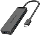 Vention USB-C to 4-Port USB 3.0 Hub with Power Supply 0.5 Meters - TGKBD