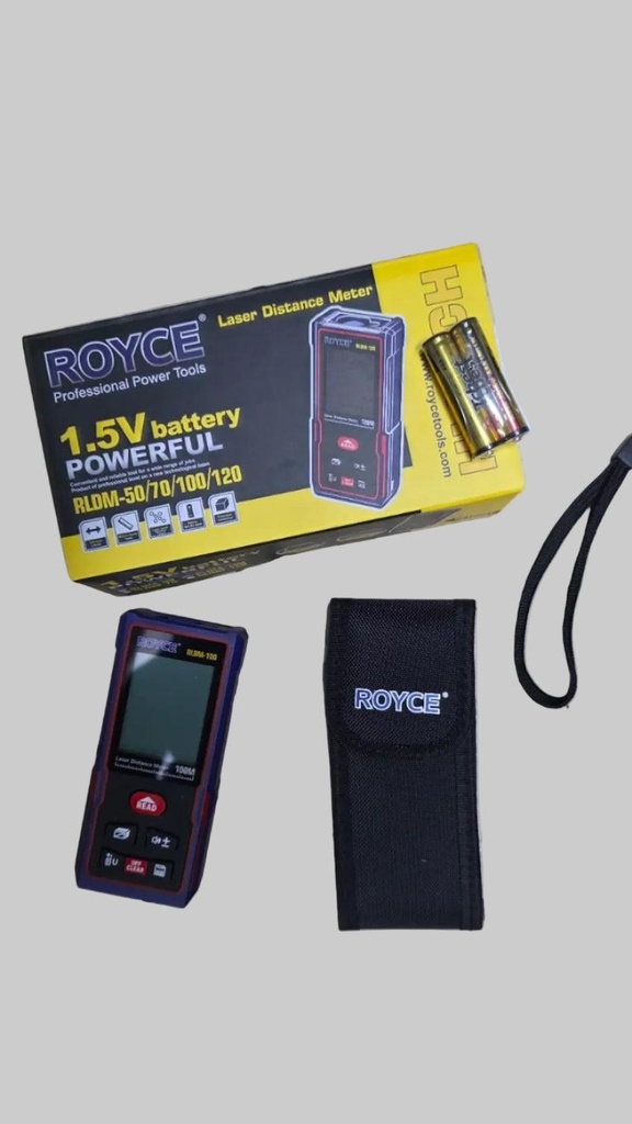 Royce RLDM100 100m Laser Distance Meter Digital Level – Professional Grade Precision Measuring Tool with Digital Level for Construction, Surveying, Interior Design, and Industrial Applications