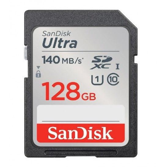 [SDSDUNB-128G-GN6IN-NO-DN] SanDisk SDSDUNB-128G-GN6IN Ultra 128GB UHS-I SDXC Class 10 140MB/s Memory Card – High Speed Storage for Photography, Full HD Video Recording, and Everyday Data Transfer Applications