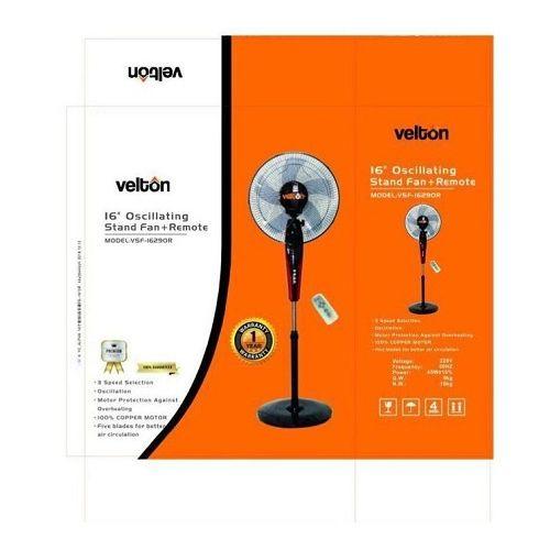 Velton VSF-16290R  16 Inch Stand Digital Fan With Remote & Timer - 3 speed selection, Five blades