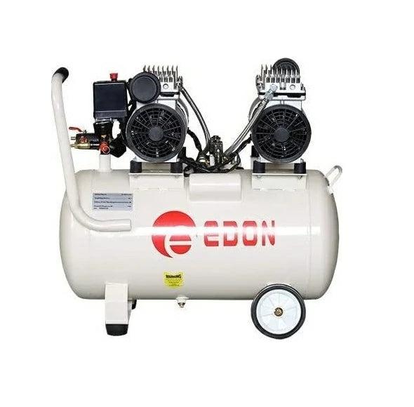 Edon ED5502-50L 50L Silent Compressor With 2 Motors – Heavy Duty Oil-Free Low Noise Industrial Air Compressor for Workshop, Automotive, Painting, and Construction Applications