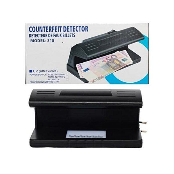 Counterfeit Model 318 Money Detector UV Ultraviolet Light - Dimension: Height 90mm ; Width 185mm ; Depth 80mm