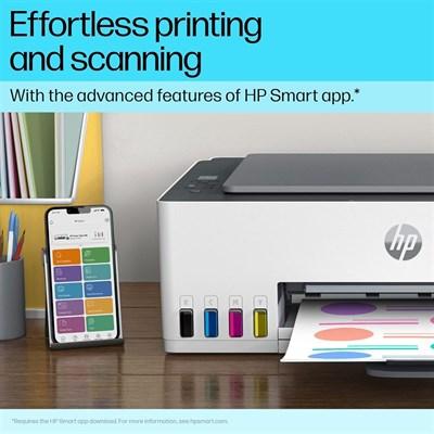 [1F3Y2A-NO-VT] HP 1F3Y2A 18000 Black 6000 Color Pages Smart Tank 580 Wireless All-In-One Printer Print Scan Copy – High Volume Ink Tank Printer for Home Office, Business, and Professional Printing Applications