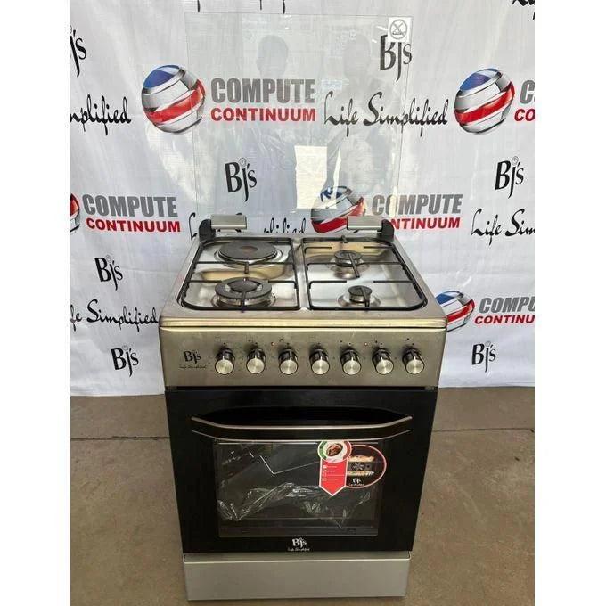 BJS BJ606031 Elegance 60L 60×60 3+1 Electric/Gas Standing Cooker With Turbo Fan Oven – Heavy Duty Professional Cooker for Home, Workshop, and Industrial Kitchen Applications