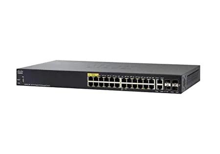 Cisco SG350-28P 28-Port Gigabit PoE Managed Switch - 195W power budget, Fast, easy setup and configuration