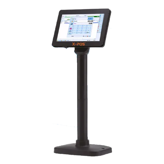 X-POS EC-700 N-P-VGA Customer LCD Display Screen – POS Customer Facing Display with VGA Interface for Retail, Supermarket, and Checkout Counter Applications