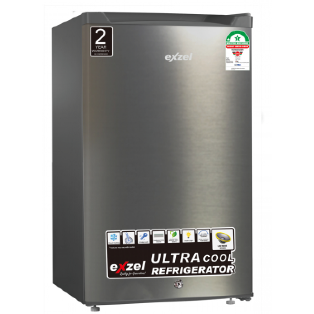 Exzel 92 Litres Single Door Fridge (ERD-100SL) - 92 Litres, 170-260V