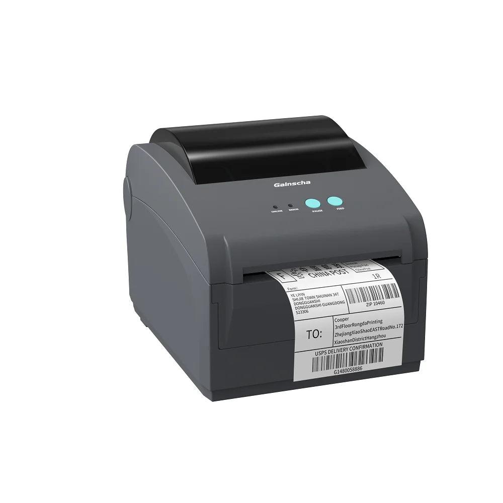 X-POS GS-2408D 4 Inch 104mm 203DPI 203mm/s USB Host DT Desktop Label Printer – High Speed Direct Thermal Barcode Label Printer for Retail POS, Shipping, Warehouse, and Inventory Management applications
