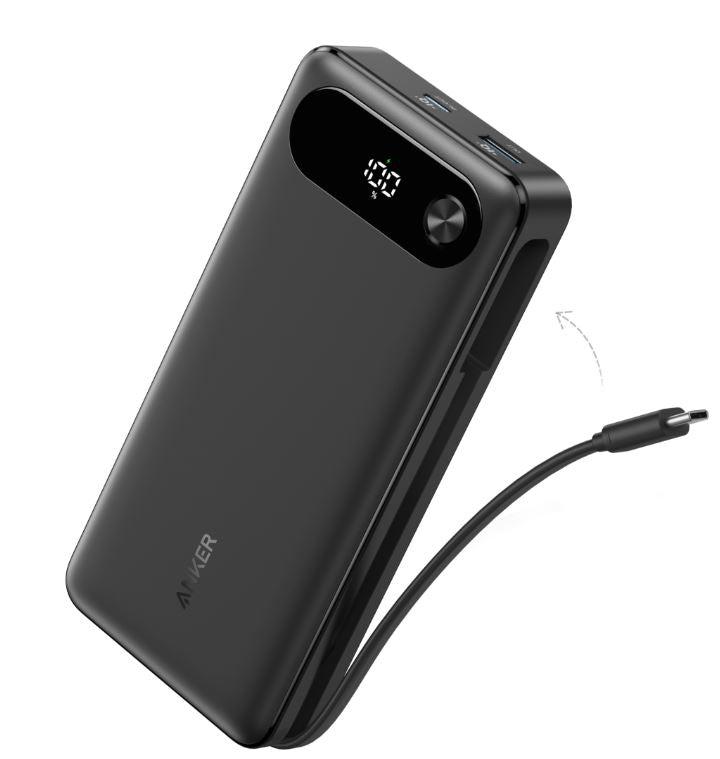 [A1383H11-PG-SP] Anker A1383H11 Power Bank 20,000mAh 87W Portable Battery with Built-In USB-C Cable