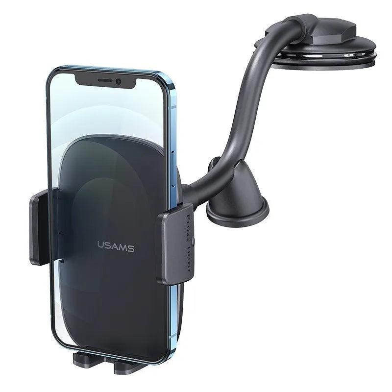 USAMS US-ZJ065 Universal Car Phone Mount Suction 360 Degree Adjustable Gooseneck Phone Holder - Large area suction cup