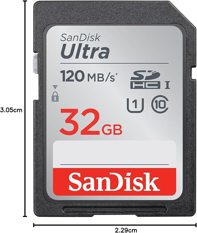 [SDSDUN4-032G-GN6IN-RM-CE] SanDisk Ultra SDSDUN4-032G-GN6IN 32GB SDHC UHS-I 120MB/s Memory Card – High Speed Storage Solution for Cameras, Video Recording, Photography, and Everyday Data Transfer